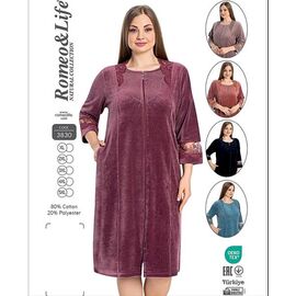 Халат жіночий 3830 l.blue р.48-52 "HOME STYLE" недорого оптом від прямого постачальника