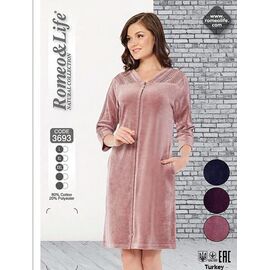 Халат жіночий 3693 beige р.48-52 "HOME STYLE" недорого оптом від прямого постачальника