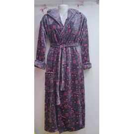 Фотография Халат женский тёплый RL650 grey р.XL-3XL "HOME STYLE" недорого оптом от прямого поставщика