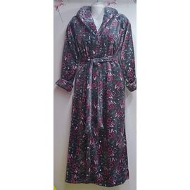 Фотография Халат женский тёплый RL663 grey р.XL-3XL "HOME STYLE" недорого оптом от прямого поставщика