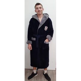 Фотография Халат мужской RL670 navy р.XL-3XL "HOME STYLE" недорого оптом от прямого поставщика