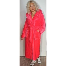 Фотография Халат женский тёплый RL673 coral р.50-60 "HOME STYLE" недорого оптом от прямого поставщика