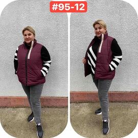 Жилетка жіноча 95-12 wine р.52-62 "HOME STYLE" недорого оптом від прямого постачальника