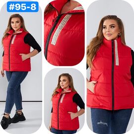 Жилетка жіноча 95-8 red р.52-62 "HOME STYLE" недорого оптом від прямого постачальника