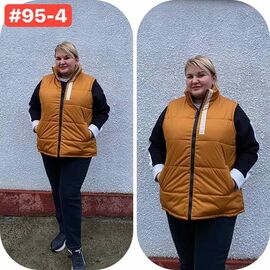 Фотография Жилетка женская 95-4 orange р.52-62 "HOME STYLE" недорого оптом от прямого поставщика
