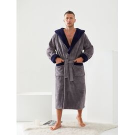 Фотография Халат мужской 39 grey р.XL-3XL "Alberk" недорого оптом от прямого поставщика