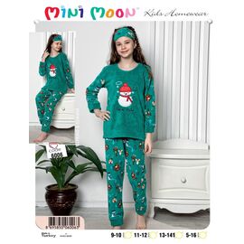 Піжама дитяча тепла на дівчинку 6006 green р.9-16 "Alberk" недорого оптом від прямого постачальника