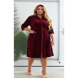 Фотография Халат женский AL25 wine р.56-60 "Alberk" недорого оптом от прямого поставщика