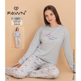 Фотография Пижама женская 1001 l.blue р.46-50 "HOME STYLE" недорого оптом от прямого поставщика