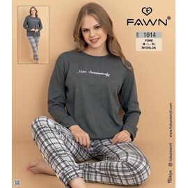 Фотография Пижама женская 1014 grey р.46-50 "HOME STYLE" недорого оптом от прямого поставщика