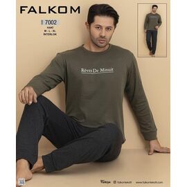 Фотография Пижама мужская 7002 khaki р.46-50 "HOME STYLE" недорого оптом от прямого поставщика