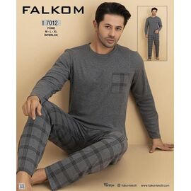 Фотография Пижама мужская 7012-1 grey р.46-50 "HOME STYLE" недорого оптом от прямого поставщика