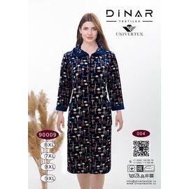 Фотография Халат женский 90009-004 navy р.50-56 "HOME STYLE" недорого оптом от прямого поставщика