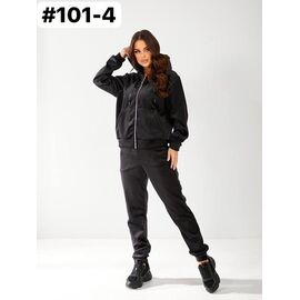 Фотография Костюм спортивный женский тёплый 101-4 black р.44-50 "HOME STYLE" недорого оптом от прямого поставщика