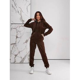 Фотография Костюм спортивный женский тёплый 828 brown р.44-58 "HOME STYLE" недорого оптом от прямого поставщика