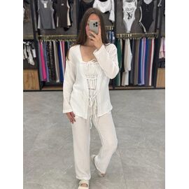 Фотография Костюм женский 1613 white р.42-48 "BONJOUR" недорого оптом от прямого поставщика