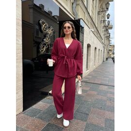 Фотография Костюм женский тёплый 5167 wine р.42-52 "BONJOUR" недорого оптом от прямого поставщика