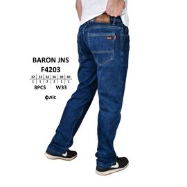 Джинси чоловічі F4203 blue р.32-40 "God Baron" недорого оптом від прямого постачальника