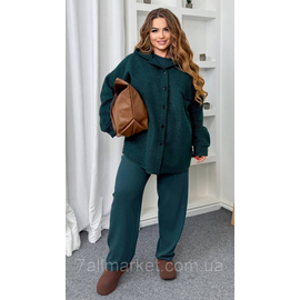 Костюм 3-ка жіночий спортивний ангора рубчик + баранчик (46-60) "LADA" недорого від прямого постачальника