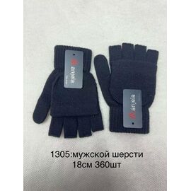 Чоловічі рукавиці 1305 black р.11-13 "Anjela" недорого оптом від прямого постачальника