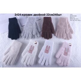 Рукавички жіночі утеплені 2424 mix р.6.5-8.5 "Anjela" недорого оптом від прямого постачальника