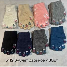 Рукавички дитячі унісекс 5112 mix р.6-8 "Anjela" недорого оптом від прямого постачальника