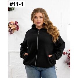 Кофта спортивна жіноча 11-1 black р.50-60 "ZLATA" недорого оптом від прямого постачальника