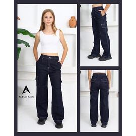 Джинси дитячі на дівчинку 30622 navy р.9-15 "Meloria" недорого оптом від прямого постачальника
