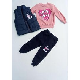 Костюм дитячий спортивний на дівчинку ML2595 pink р.2-5 "Meloria" недорого оптом від прямого постачальника