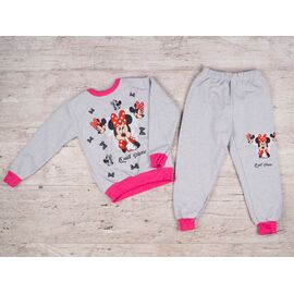 Костюм дитячий спортивний теплий на дівчинку 0226 grey р.4-8 "OL" недорого оптом від прямого постачальника