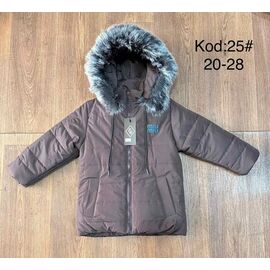 Курка дитяча зимова на дівчинку 25-1 brown р.3-6 "Ayden" недорого оптом від прямого постачальника