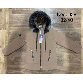 Курка дитяча зимова на дівчинку 33 brown р.6-9 "Ayden" недорого оптом від прямого постачальника