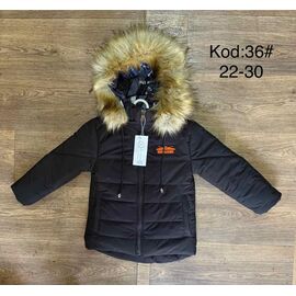 Курка дитяча зимова на хлопчика 36 black-orange р.3-6 "Ayden" недорого оптом від прямого постачальника