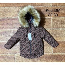 Курка дитяча зимова на хлопчика 36 brown р.3-6 "Ayden" недорого оптом від прямого постачальника