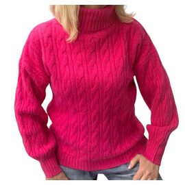 Фотография Свитер женский 24027 crimson р.46-52 "Elena&Vika" недорого оптом от прямого поставщика