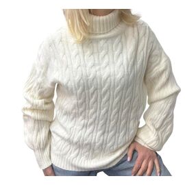 Фотография Свитер женский 24027 white р.46-52 "Elena&Vika" недорого оптом от прямого поставщика