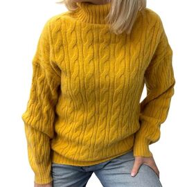 Фотография Свитер женский 24027 yellow р.46-52 "Elena&Vika" недорого оптом от прямого поставщика