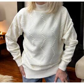 Фотография Свитер женский 24040 white р.46-52 "Elena&Vika" недорого оптом от прямого поставщика