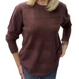 Фотография Свитер женский 25221-1 brown р.46-54 "Elena&Vika" недорого оптом от прямого поставщика