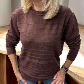 Фотография Свитер женский 25222 brown р.46-54 "Elena&Vika" недорого оптом от прямого поставщика