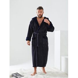 Фотография Халат мужской AL41 grey-navy р.54-58 "Alberk" недорого оптом от прямого поставщика