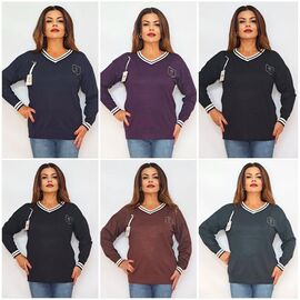 Фотография Свитер женский 2250 mix р.52-56 "ITALIA" недорого оптом от прямого поставщика