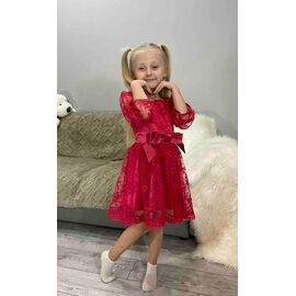 Плаття дитяче на дівчинку K217 red р.110-128 "Kosmy" недорого оптом від прямого постачальника