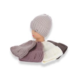 Шапка зимова жіноча KWR001-3 рвана на флісі mix р.56-60 "Angelica" недорого оптом від прямого постачальника