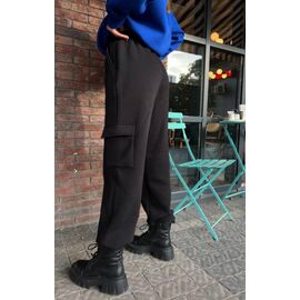 Фотография Штаны спортивные женские тёплые 8052 black р.S-XL "VICTORY" недорого оптом от прямого поставщика