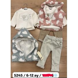 Костюм дитячий спортивний теплий на дівчинку 5245 grey р.0.6-1 "Major" недорого оптом від прямого постачальника