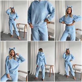 Фотография Костюм женский тёплый 1564 l.blue р.42-52 "Alisa Brand" недорого оптом от прямого поставщика