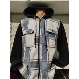 Сорочка чоловіча тепла 1376 grey р.S-2XL "RING" недорого оптом від прямого постачальника