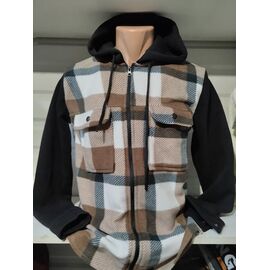 Фотография Рубашка мужская тёплая 1381 beige р.S-2XL "RING" недорого оптом от прямого поставщика