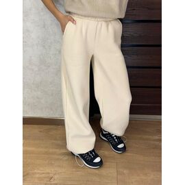 Штани спортивні жіночі теплі 302-2 l.beige р.42-56 "VALENTINA" недорого оптом від прямого постачальника